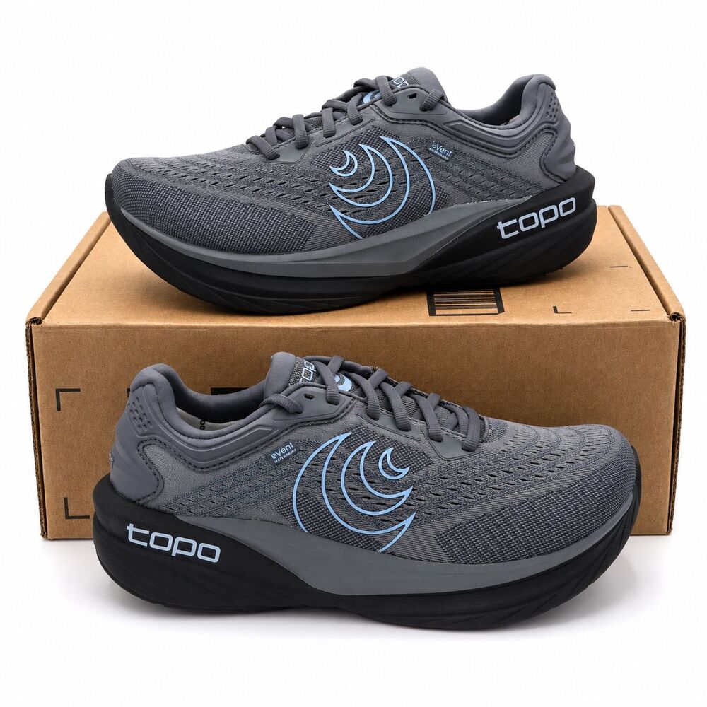Topo Athletic Phantom 4 WP Women's Size 7 Grey Blue Waterproof Running Shoes